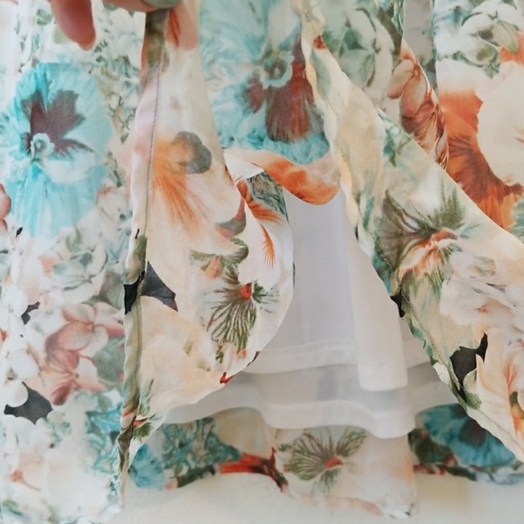 Pastel floral dress with denim collar - Picture 6 of 6